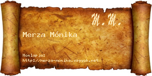 Merza Mónika névjegykártya